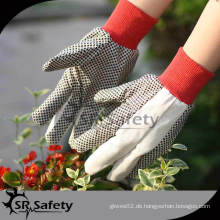 SRSAFETY Haushalt schwarz pvc punktierte Palme Garten Handschuhe